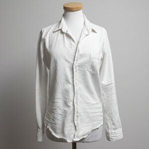 Frank & Eileen white Barry blouse, size S